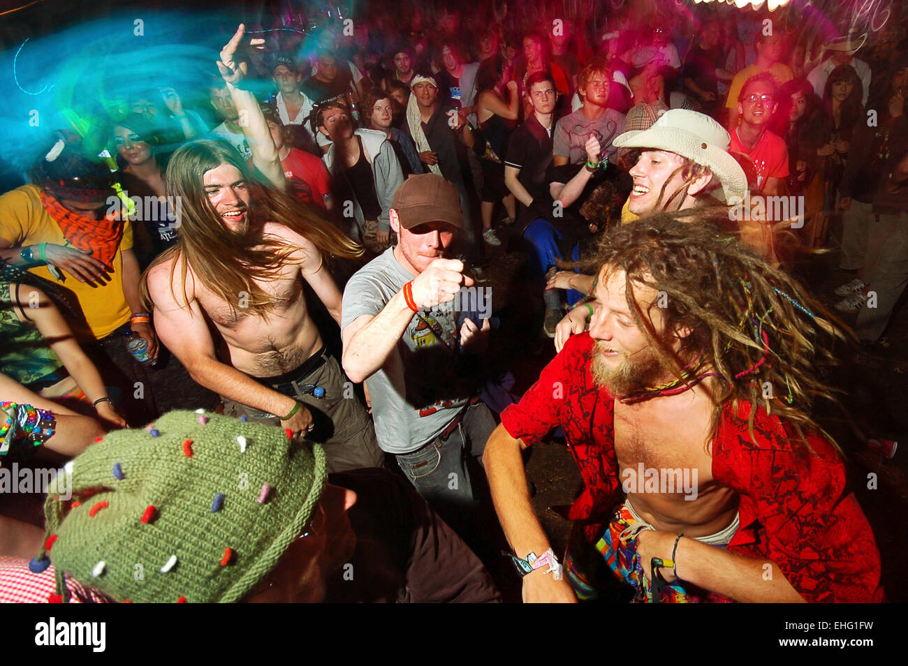 Crowd going wild at the Glade Festival 2008 Stock Photo - Alamy