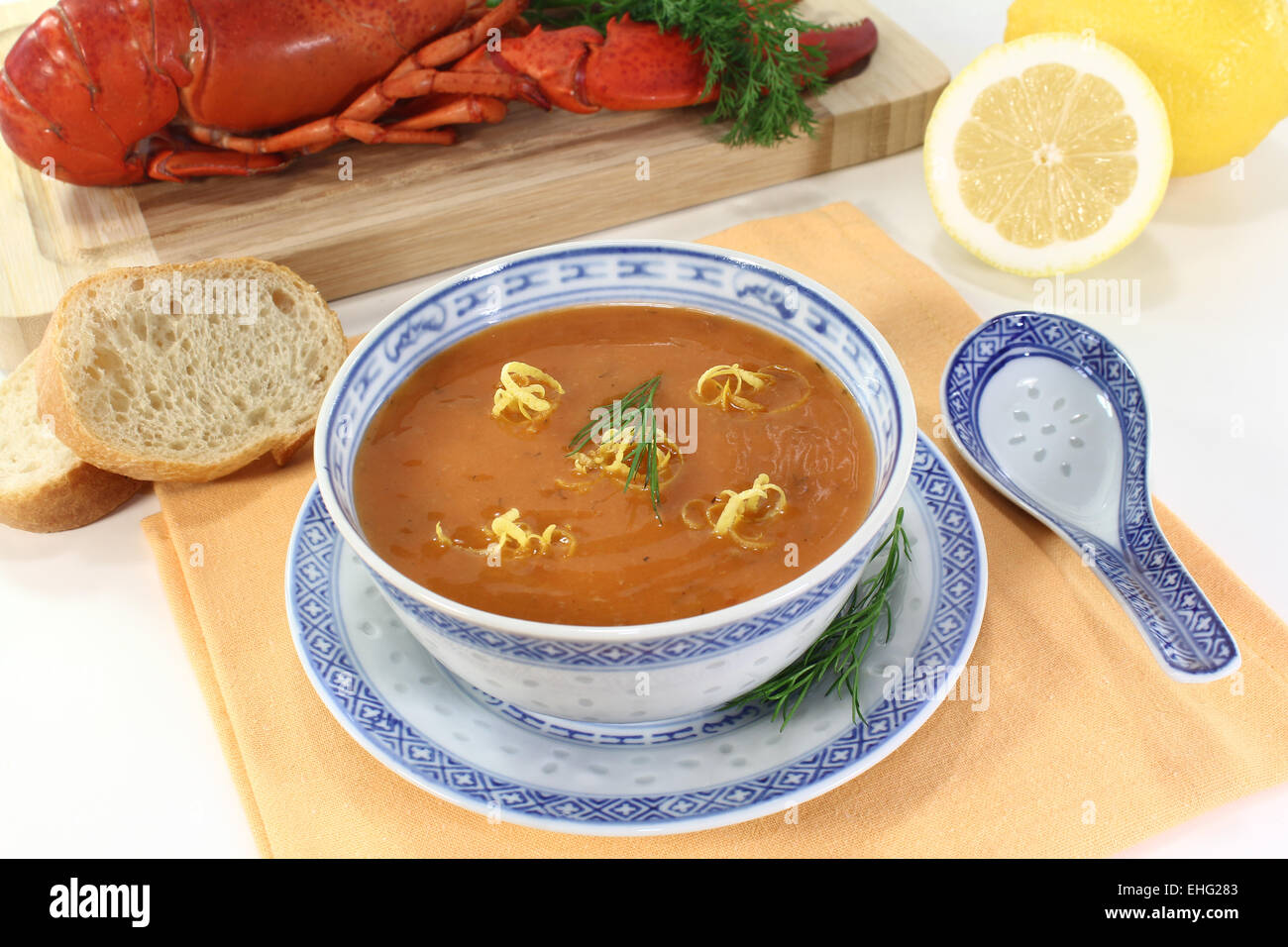 asian lobster bisque Stock Photo Alamy