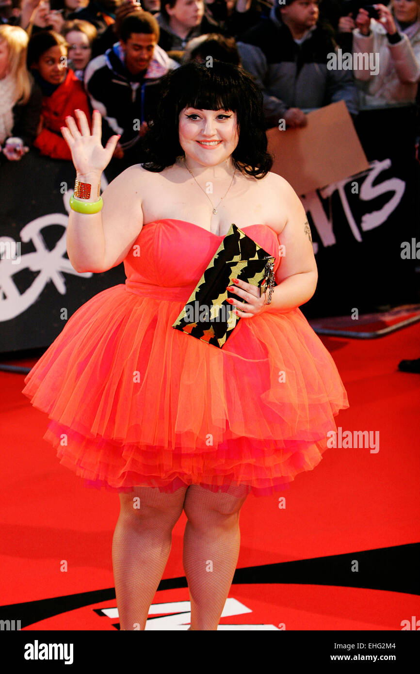 Beth Ditto at the Brit Awards 2008 London. Stock Photo
