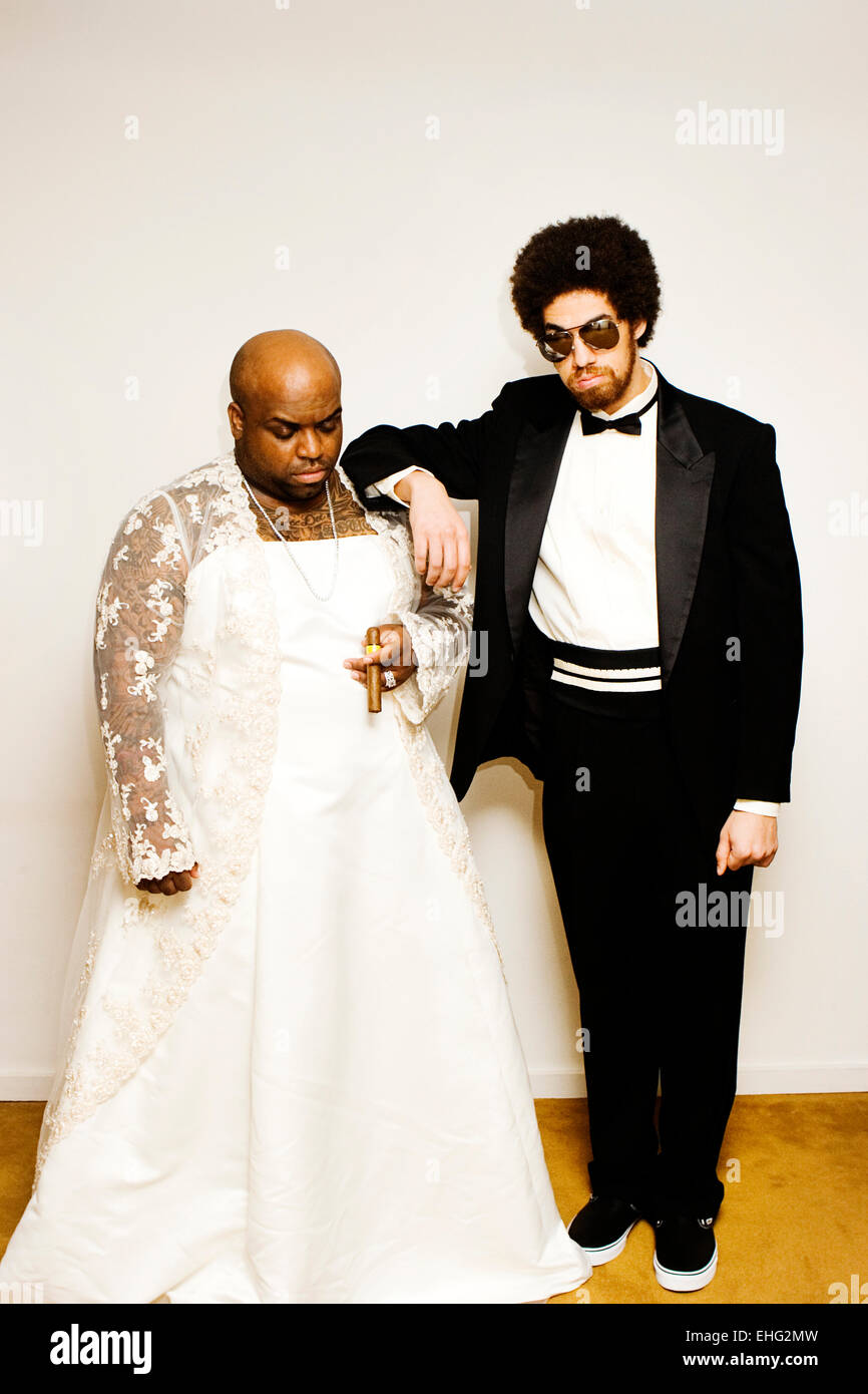 A portrait of Gnarls Barkley aka CeeLo and Danger Mouse in Los Angeles