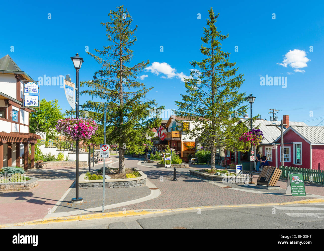 'Platzl' square in Kimberley, East Kootenay, BC, Canada Stock Photo