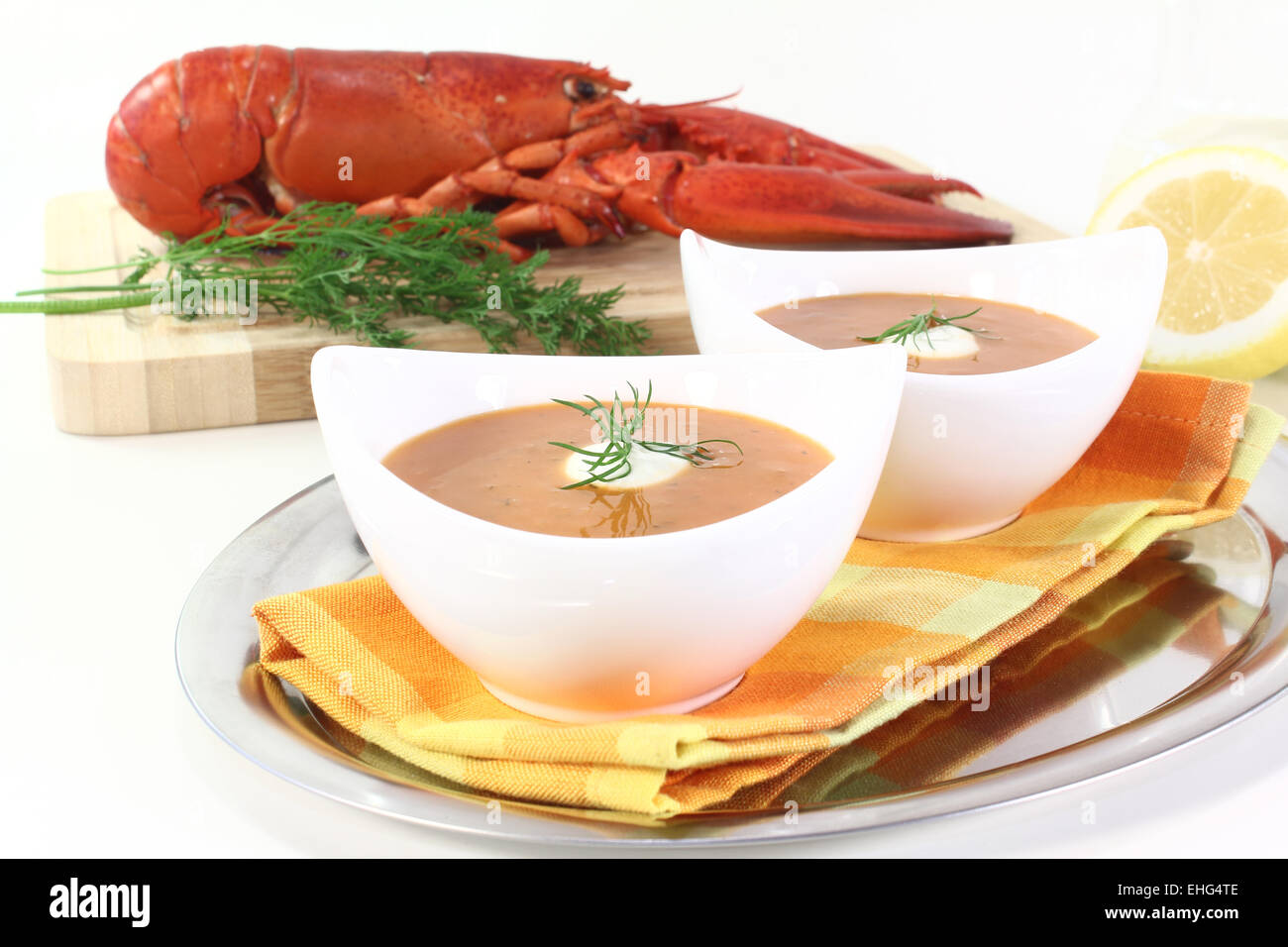 fresh lobster bisque Stock Photo Alamy