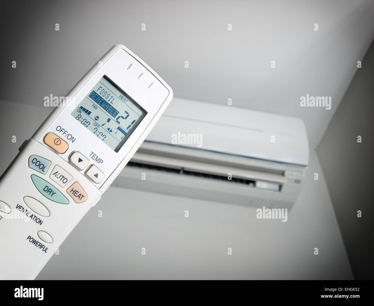 Air source heat pump modern development hires stock photography and