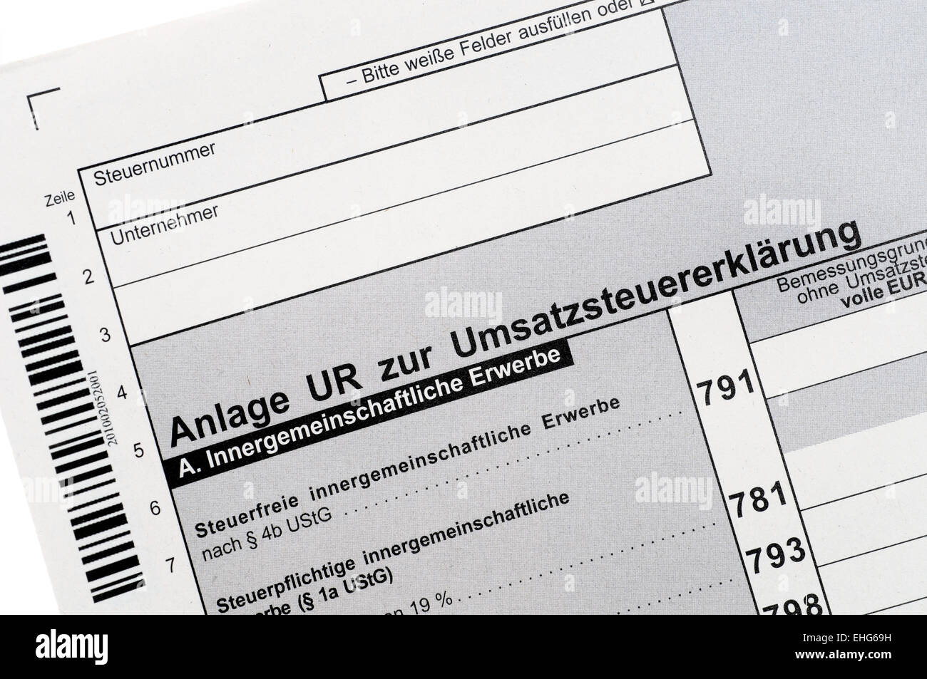 Umsatzsteuer German Vat Stock Photo Alamy