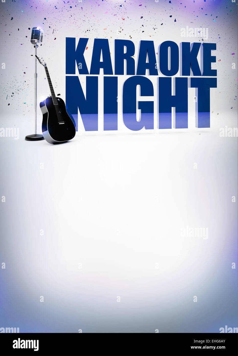 Karaoke music night abstract poster background with space Stock Photo -  Alamy
