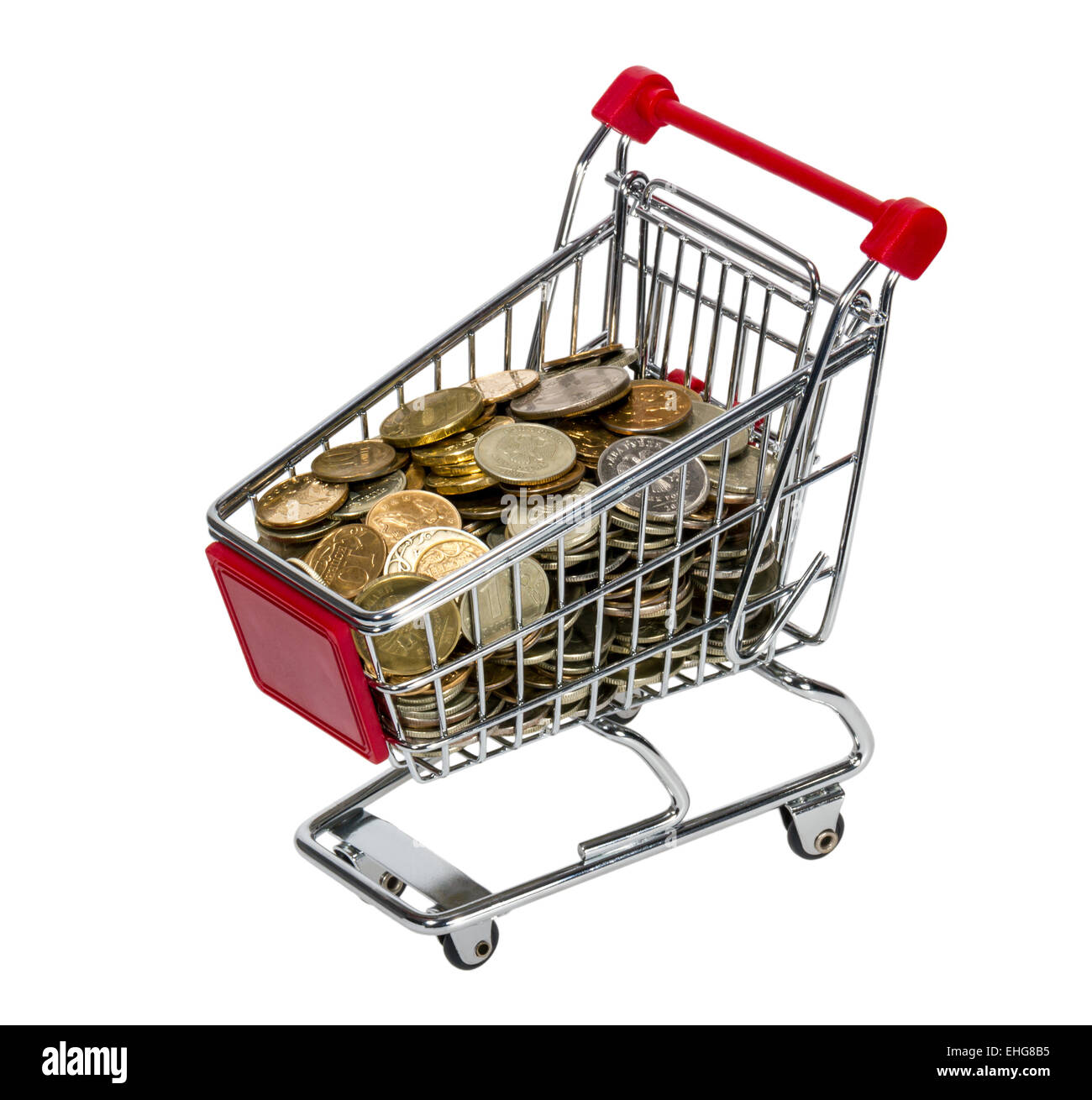 Shopping Cart with money Stock Photo Alamy