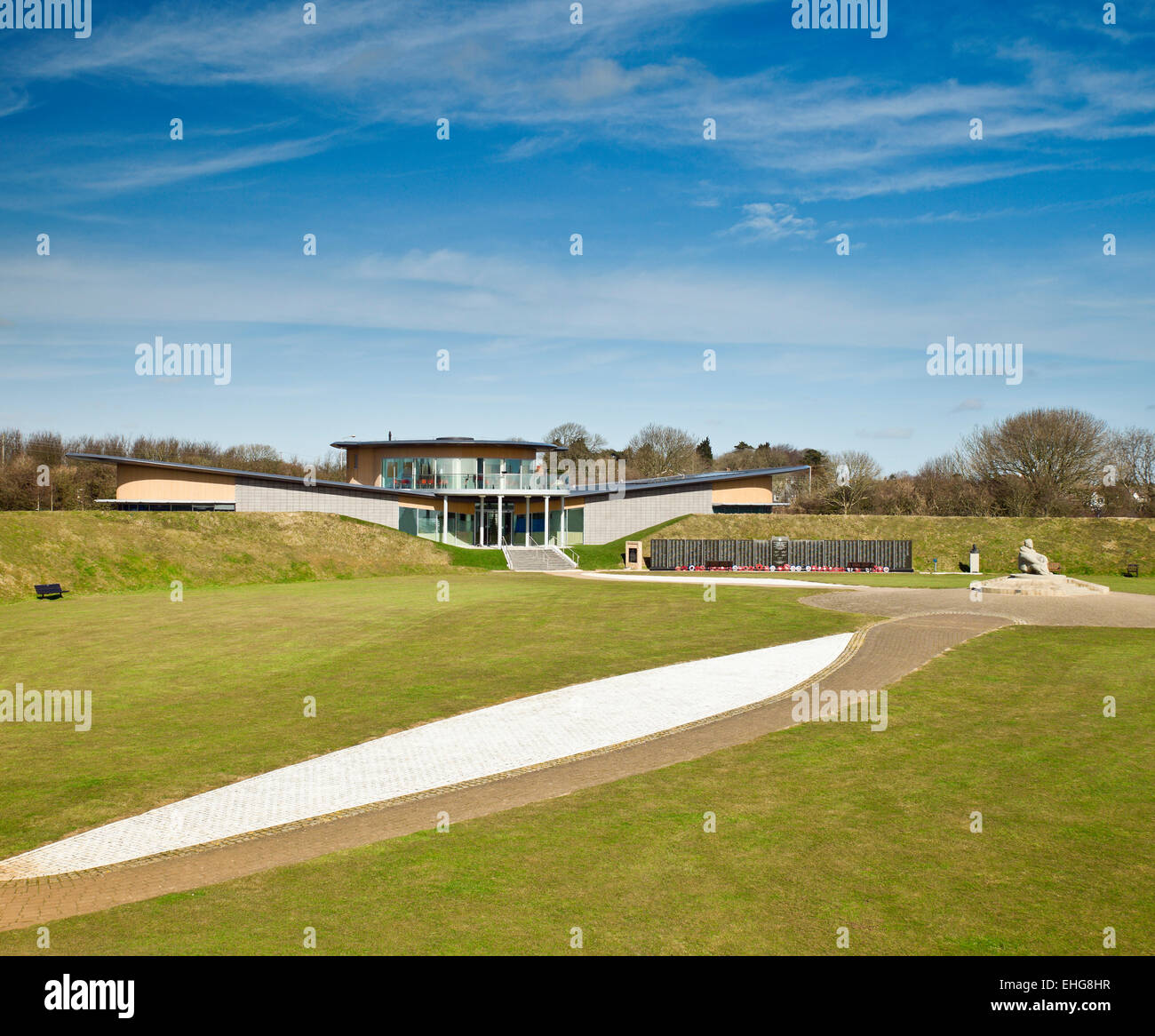 Battle of Britain National Memorial, and new visitor center The Wing. Capel-le-Ferne Stock Photo