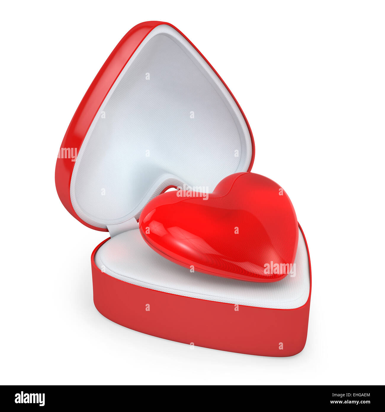 Heart Box Heart in a heart shaped gift box Stock Photo - Alamy