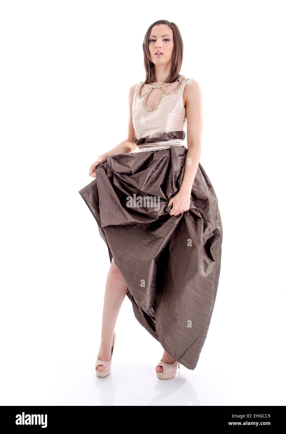 Alone woman in dress hi-res stock photography and images - Alamy