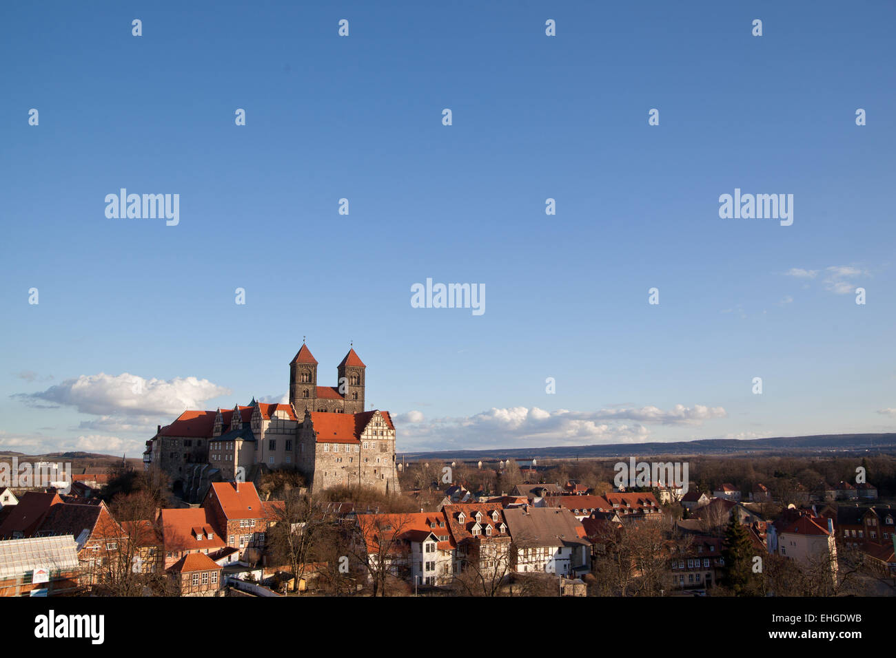 skyline chateau Quedlinburg Stock Photo