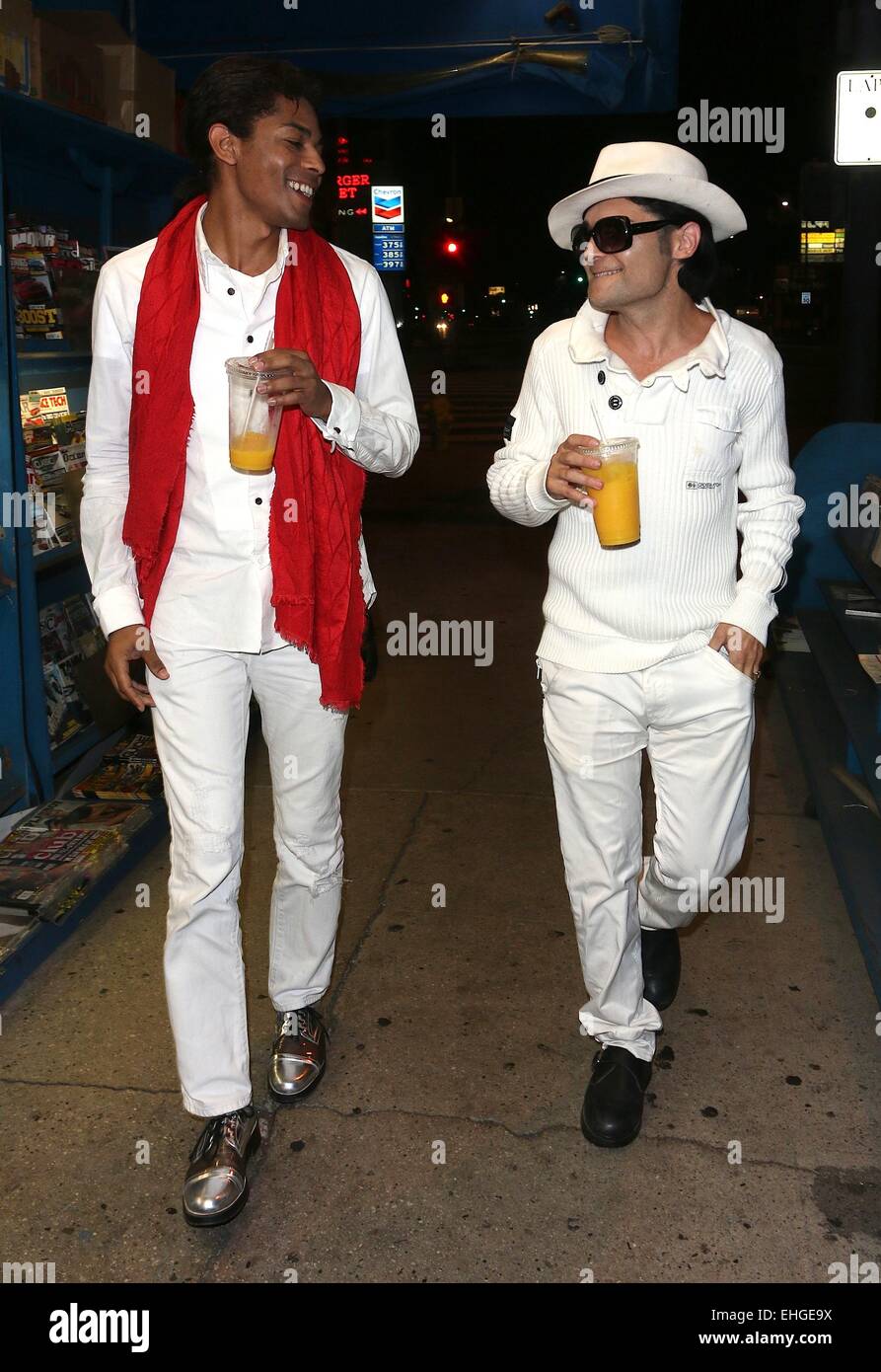 B Howard and Corey Feldman enjoying a night out in Studio City