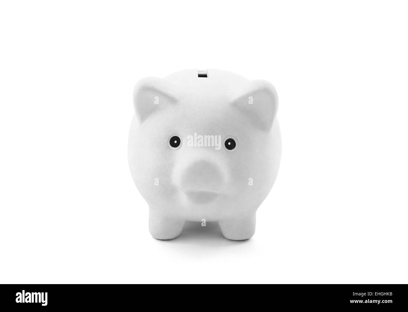 White piggy bank with clipping path Stock Photo Alamy