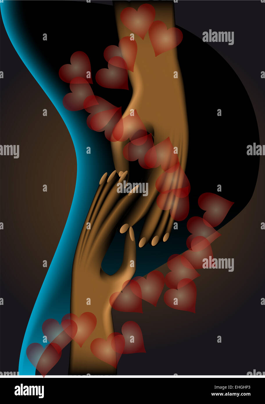 Two hands touching silhouette hi-res stock photography and images - Alamy