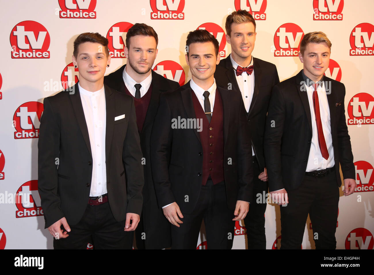 TVChoice Awards 2014 held at the Park Lane Hilton - Arrivals Featuring: Thomas Redgrave,Richard Hadfield,Michael Auger,Jamie Lambart,Matt Pagan,Callabro Where: London, United Kingdom When: 08 Sep 2014 Stock Photo