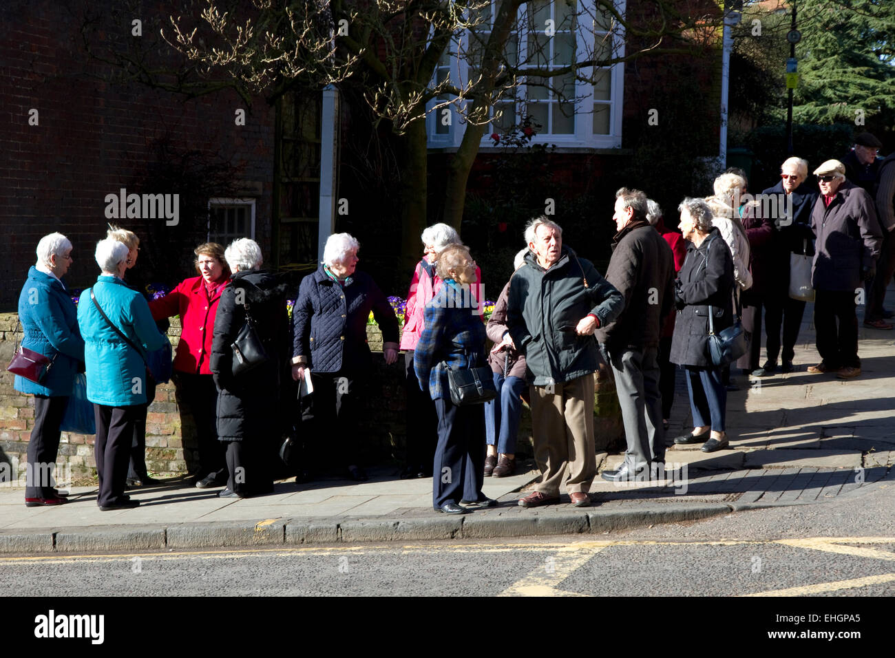 Group of older people, St Albans, Hertfordshire, England, UK Stock Photo