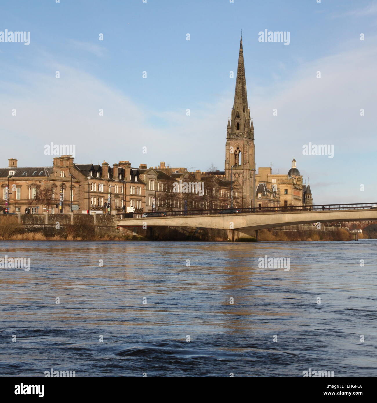 Perth waterfront Scotland January 2015 Stock Photo Alamy