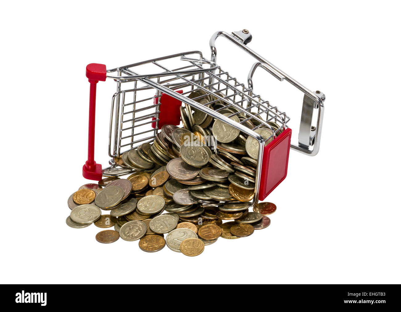 Shopping Cart with money Stock Photo Alamy