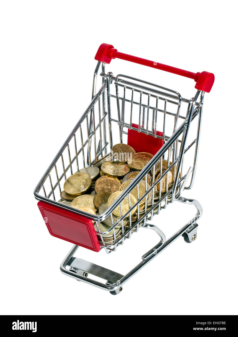 Shopping Cart with money Stock Photo Alamy