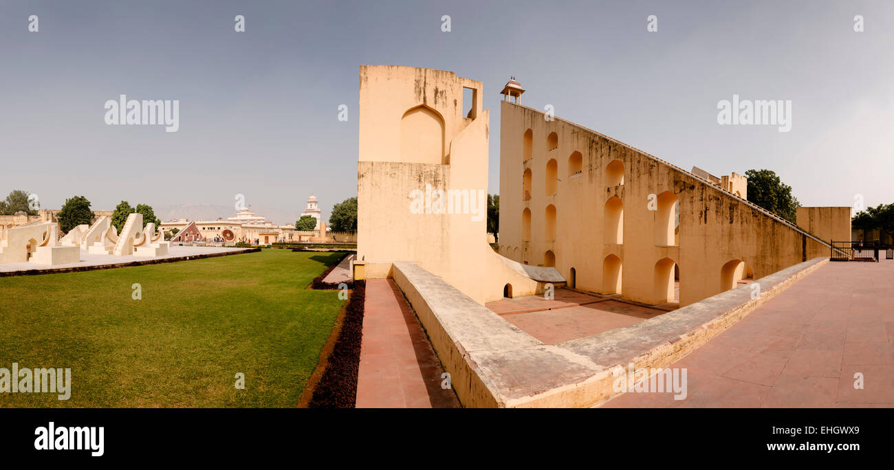The worlds largest sundial at Jantar Mantar Observatory in Jaipur Stock ...
