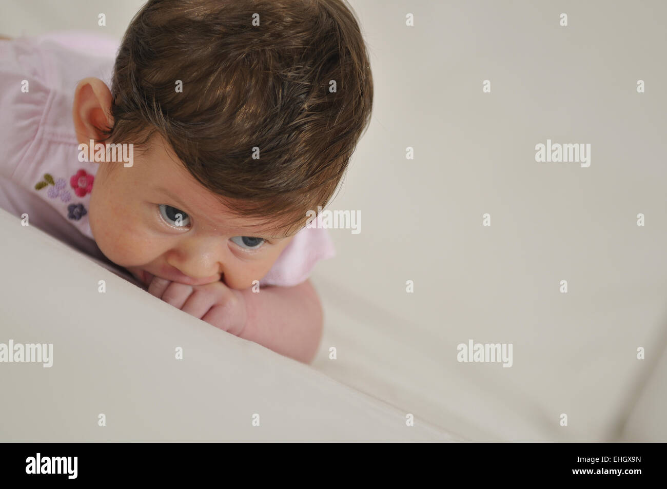 cute little baby indoor closeup portrait Stock Photo - Alamy