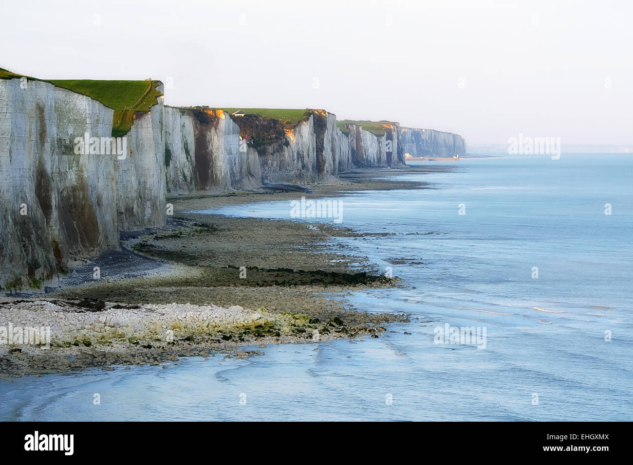 chalk cliffs of Ault, Picardy, France Stock Photo Alamy