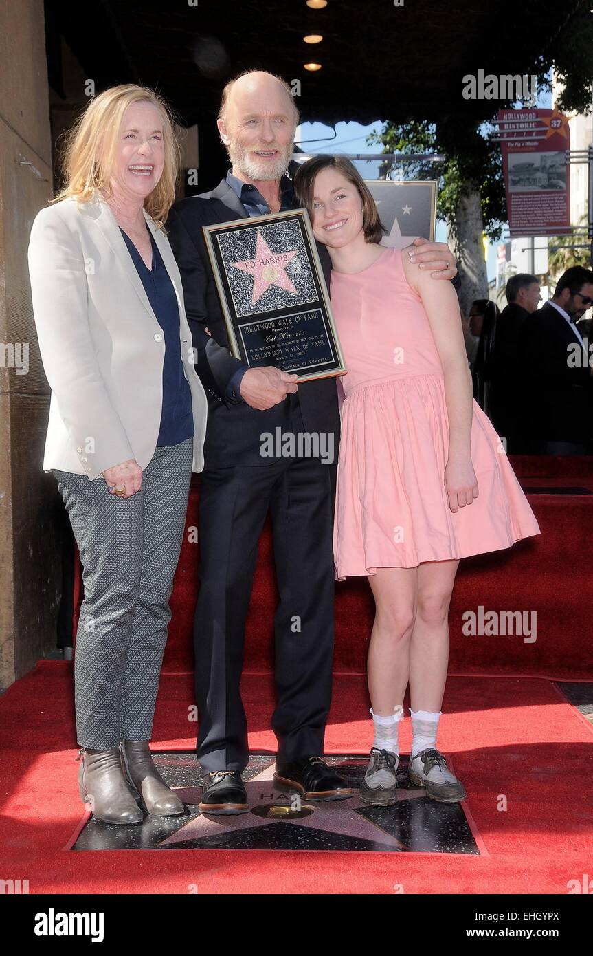 Los Angeles Ca Usa 13th Mar 2015 Amy Madigan Ed Harris Lily Harris At The Induction