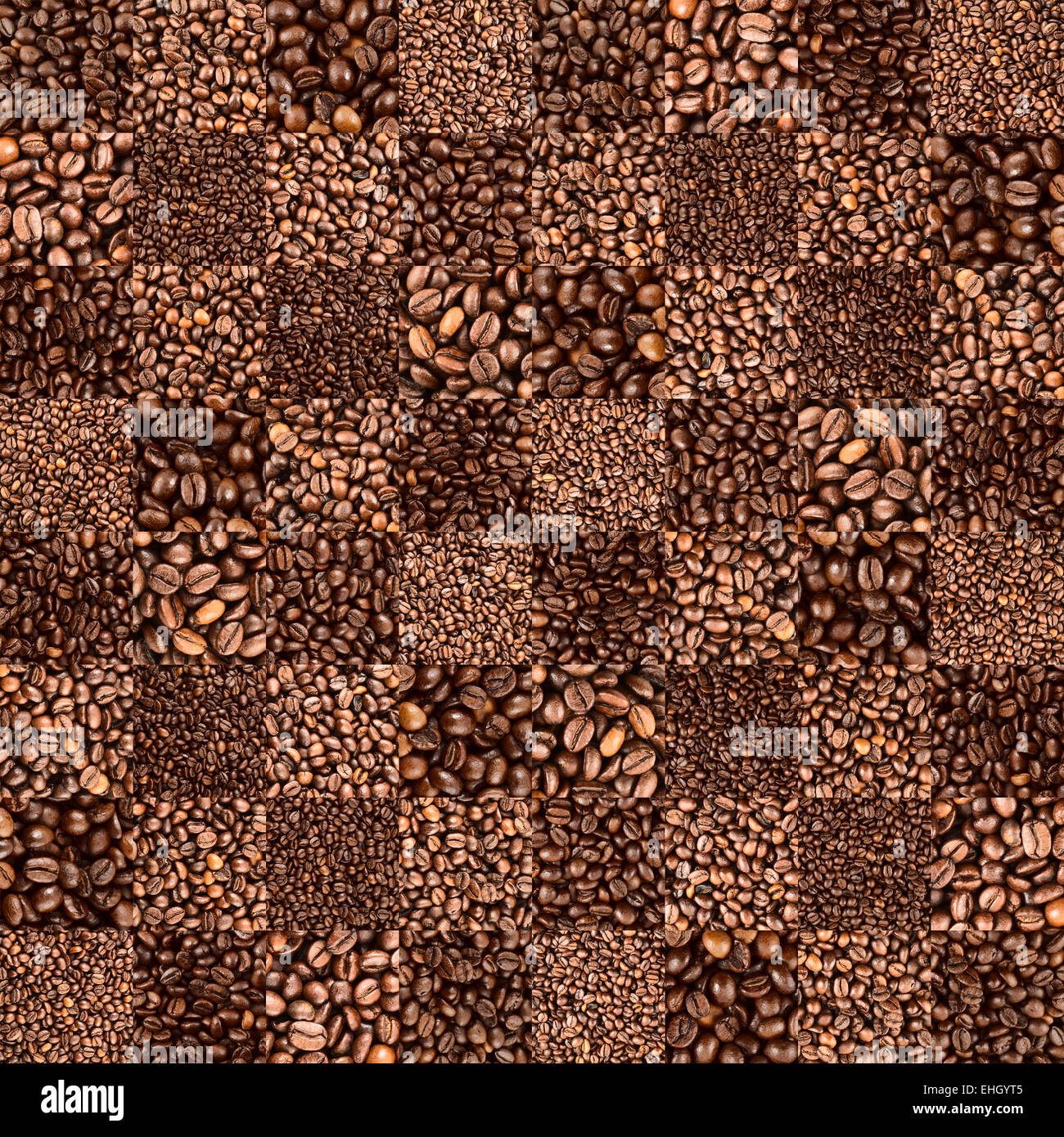 Coffee bean checkers tiled pattern Stock Photo Alamy