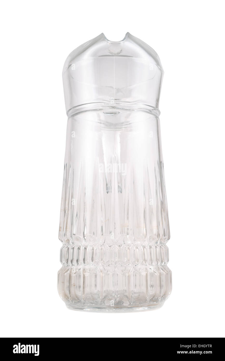 Transparent glass pitcher ewer isolated Stock Photo Alamy