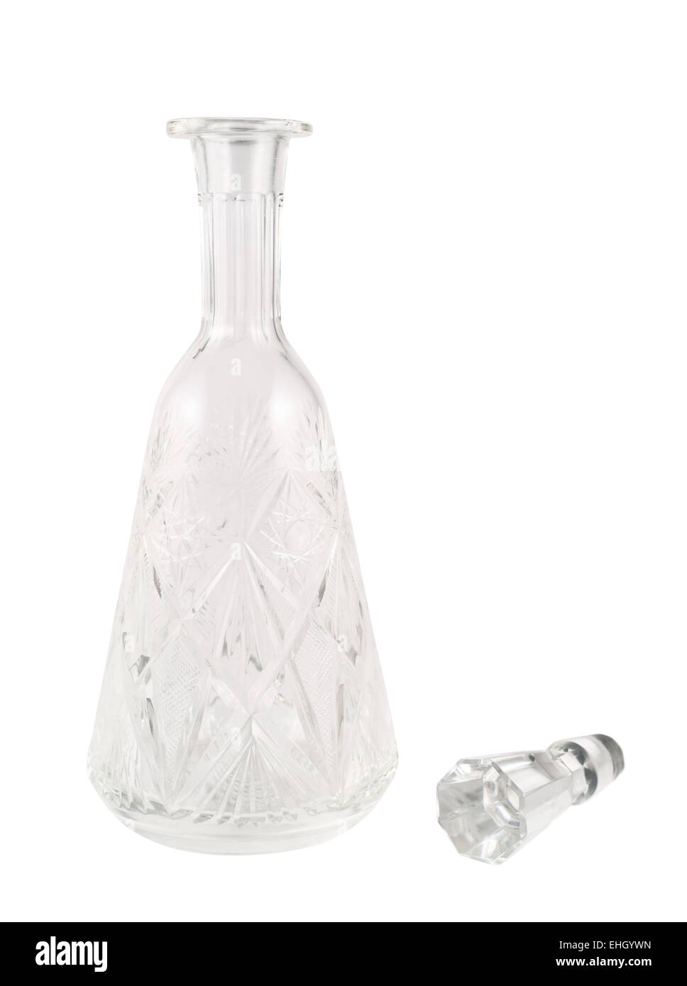 Crystal glass decanter vessel isolated Stock Photo Alamy