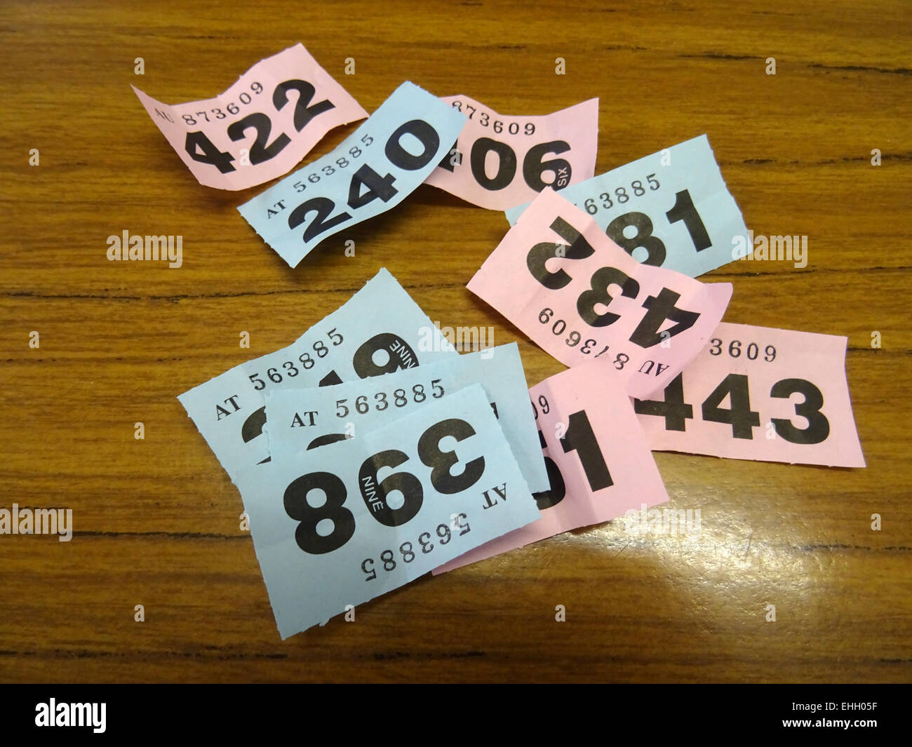 Lucky, or unlucky raffle tickets, depending whether you win or not ...