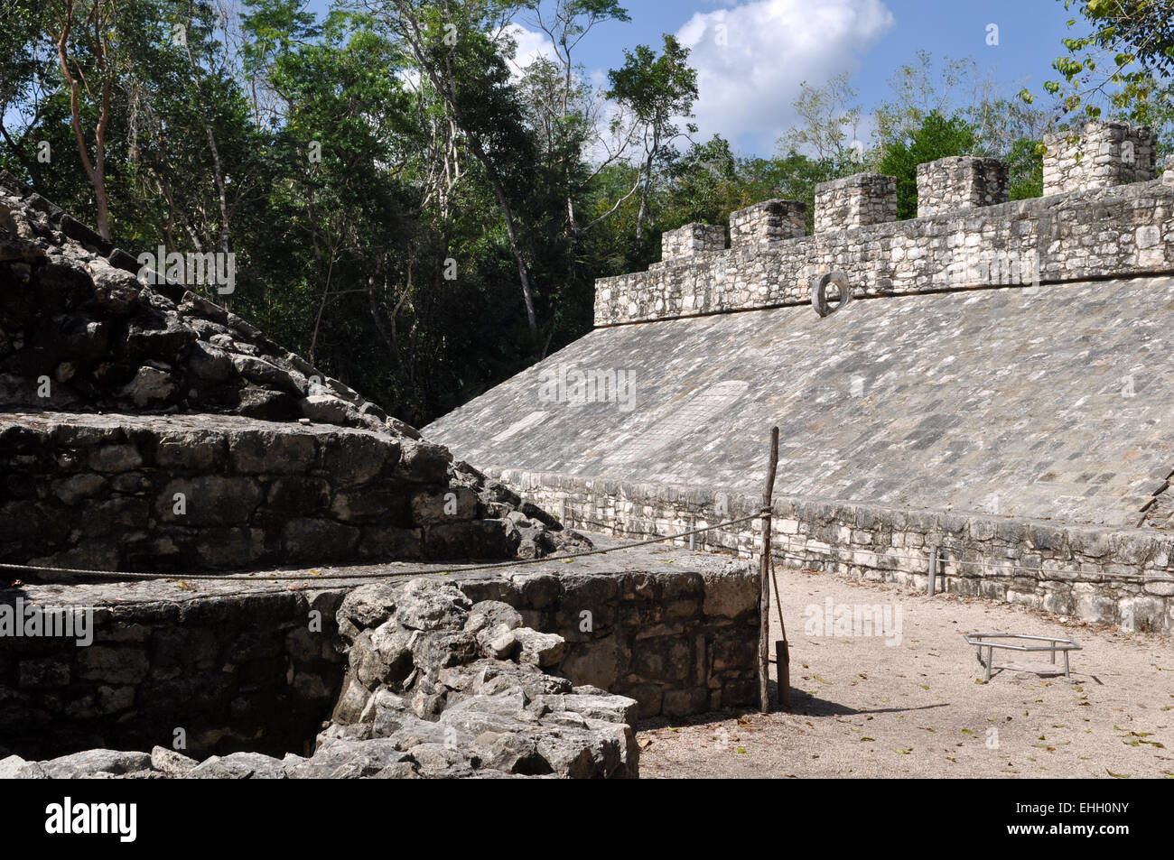 Coba Mayan Ruin Court Game Stock Photo