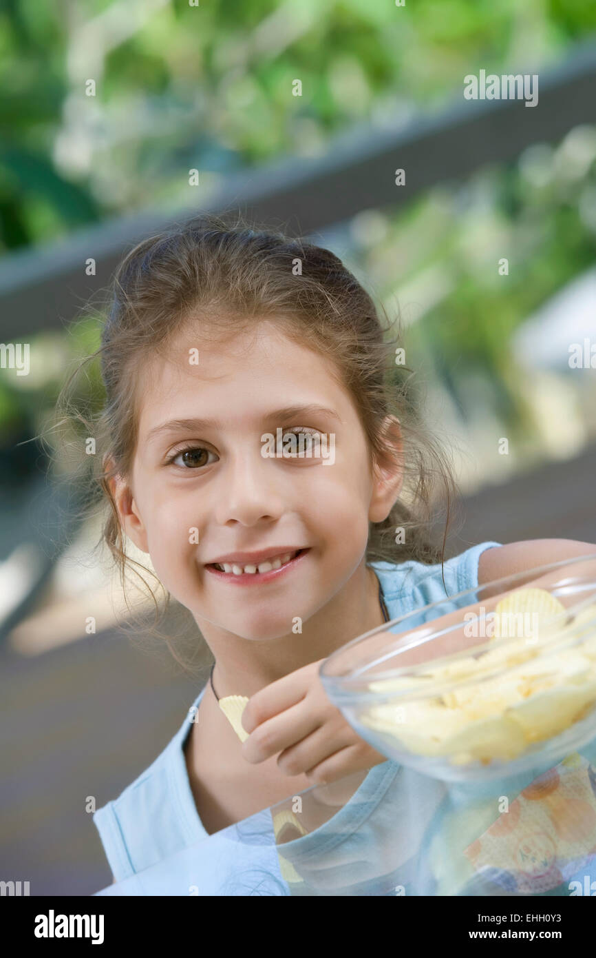 portrait of nice little girl in summer environment Stock Photo - Alamy