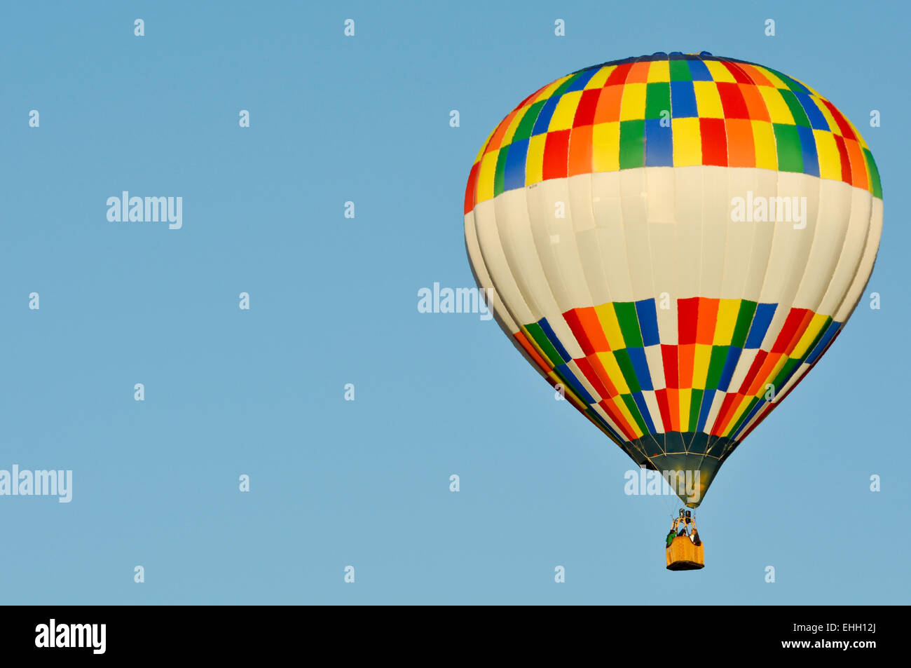 Hot Air Ballon with Copy Space Left Stock Photo