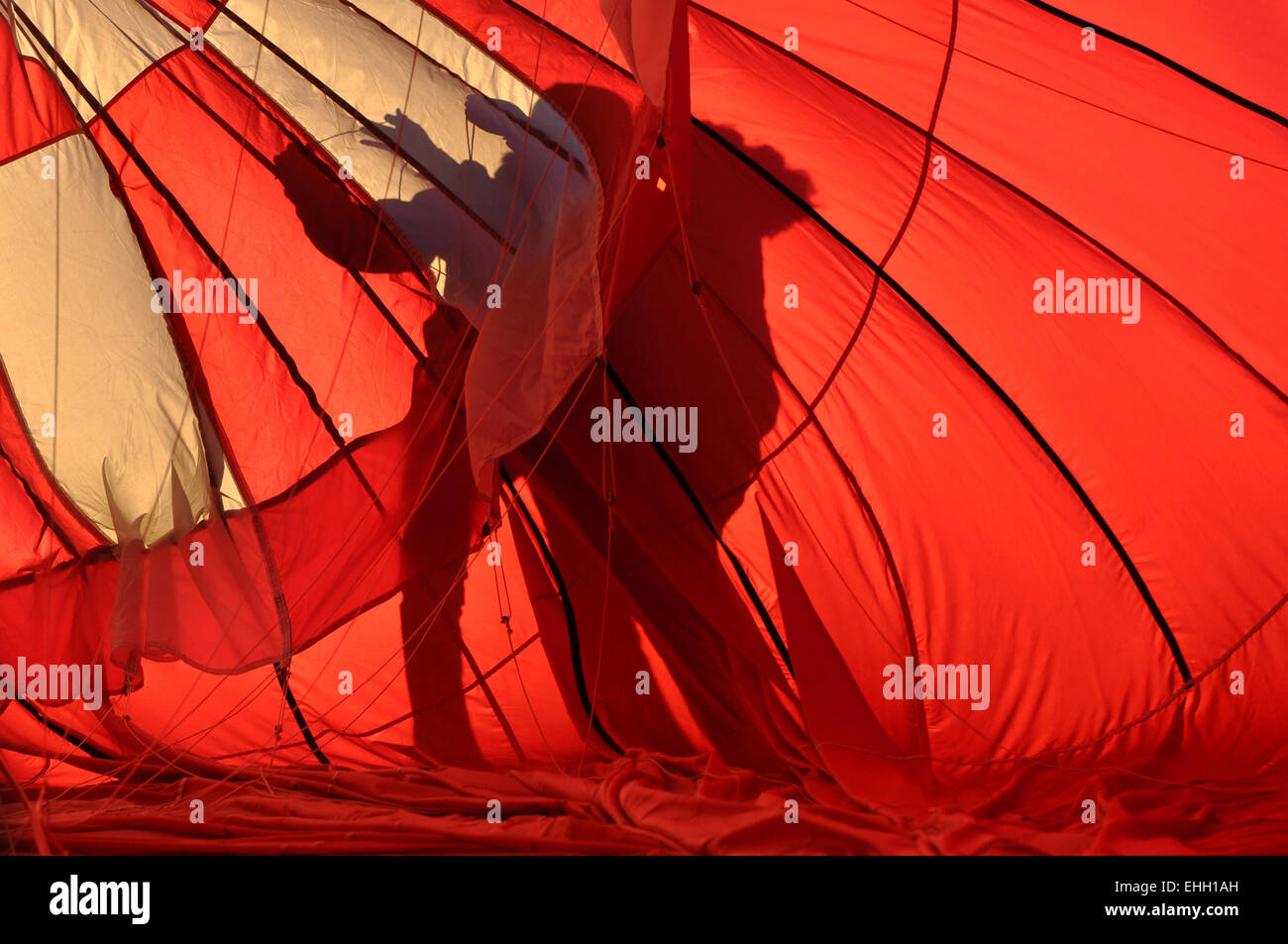 Hot Air Balloon Silhouette Stock Photo