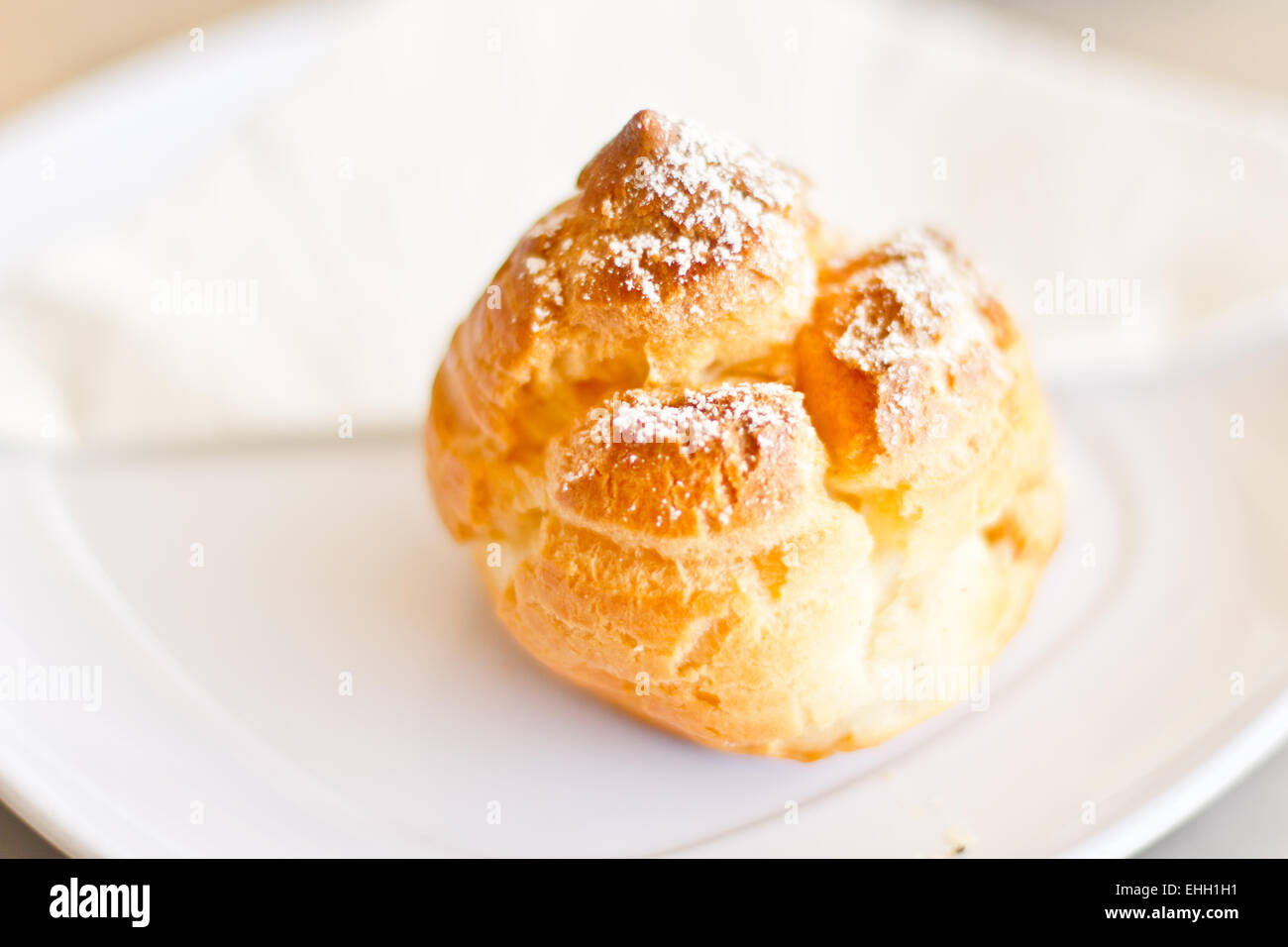 Delicious cream filled pastry Stock Photo