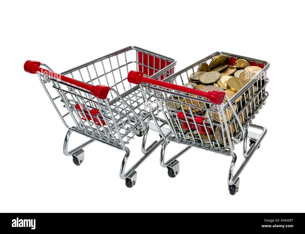 Shopping Cart with money Stock Photo Alamy