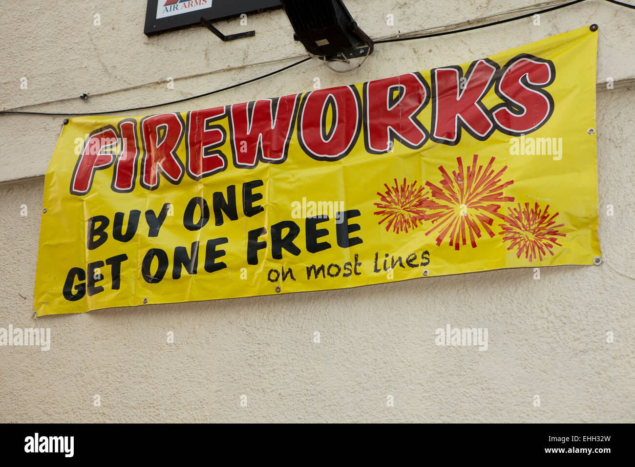 Fireworks Buy One Get One Free Sign Lancashire UK Stock Photo Alamy fireworks buy one get one free sign lancashire uk stock photo alamy