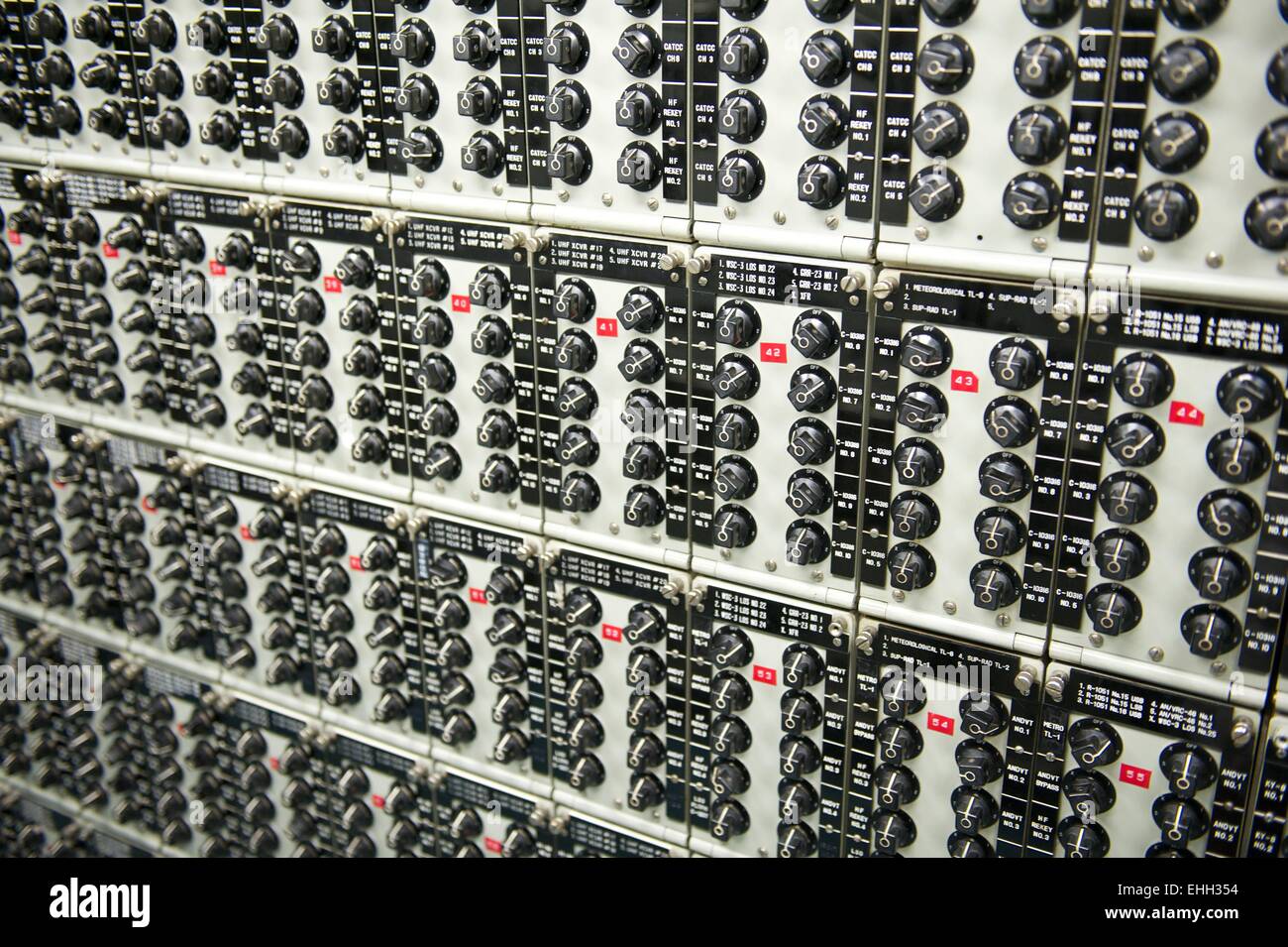 Several Panels of Radio Tuning Knobs Stock Photo Alamy