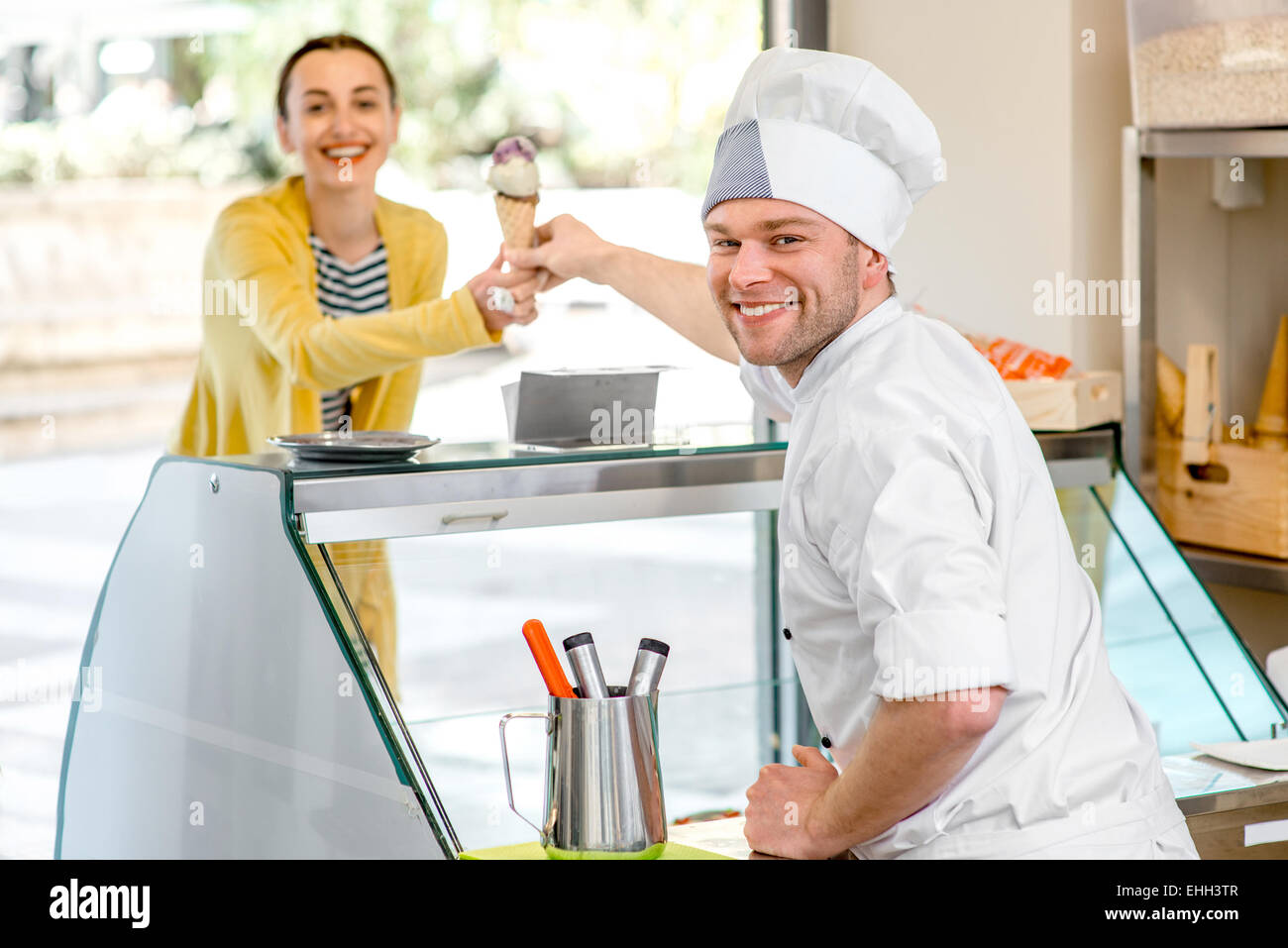 Ice cream seller Stock Photo Alamy