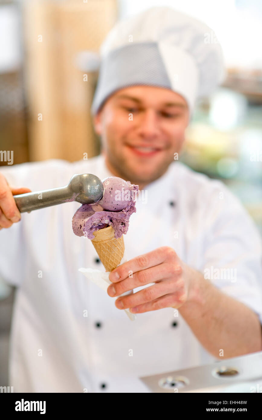 Ice cream seller Stock Photo Alamy