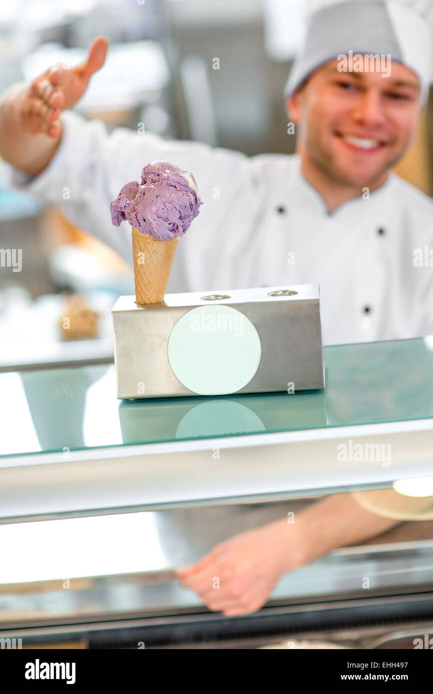 Ice cream seller Stock Photo Alamy