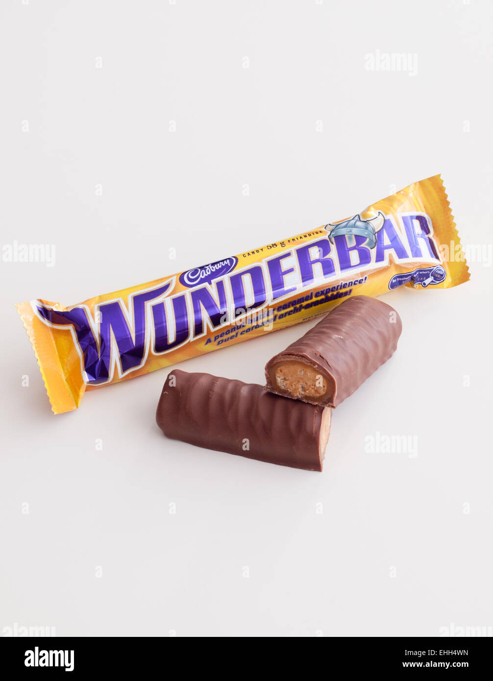 A Cadbury Wunderbar chocolate bar, which is sold in Canada and Germany. Stock Photo