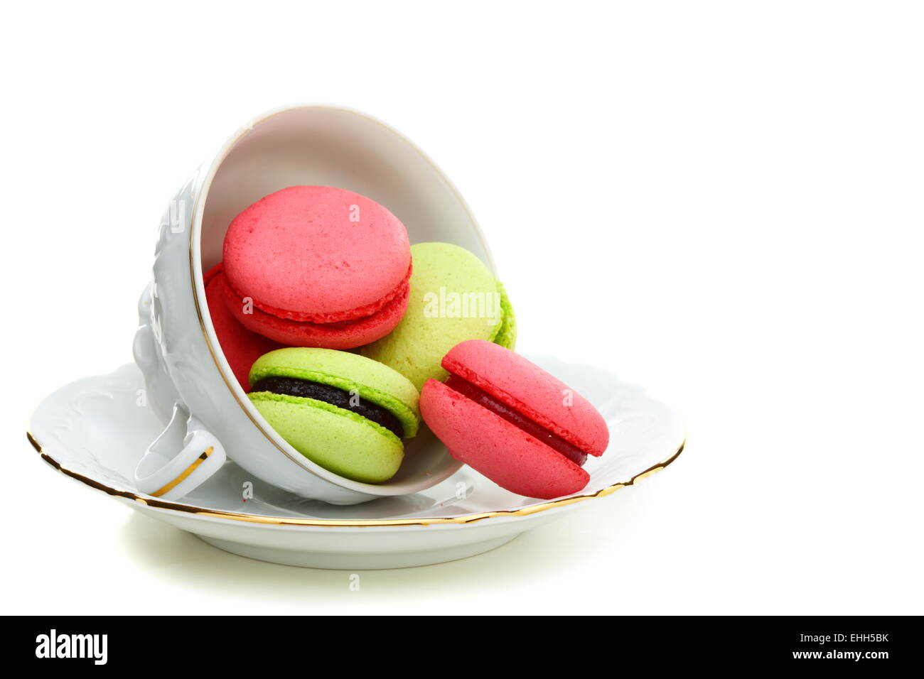 French almond cakes in a white cup Stock Photo Alamy