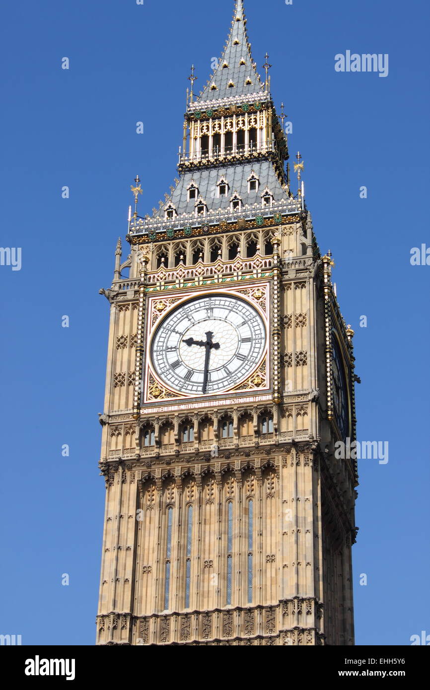 Big Ben clock tower in London Stock Photo