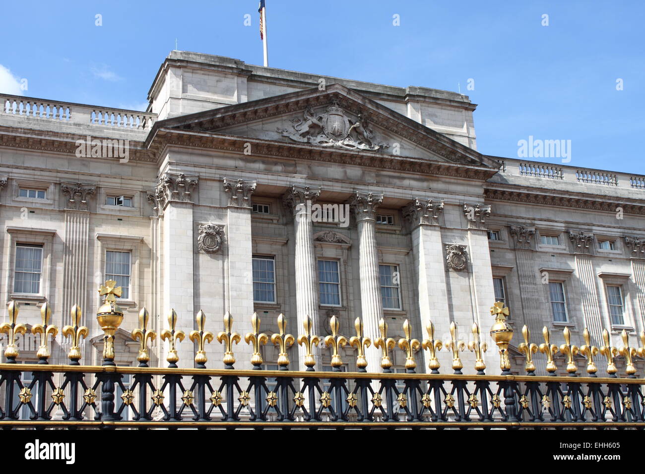 Facade of Buckingham Palace in London Stock Photo