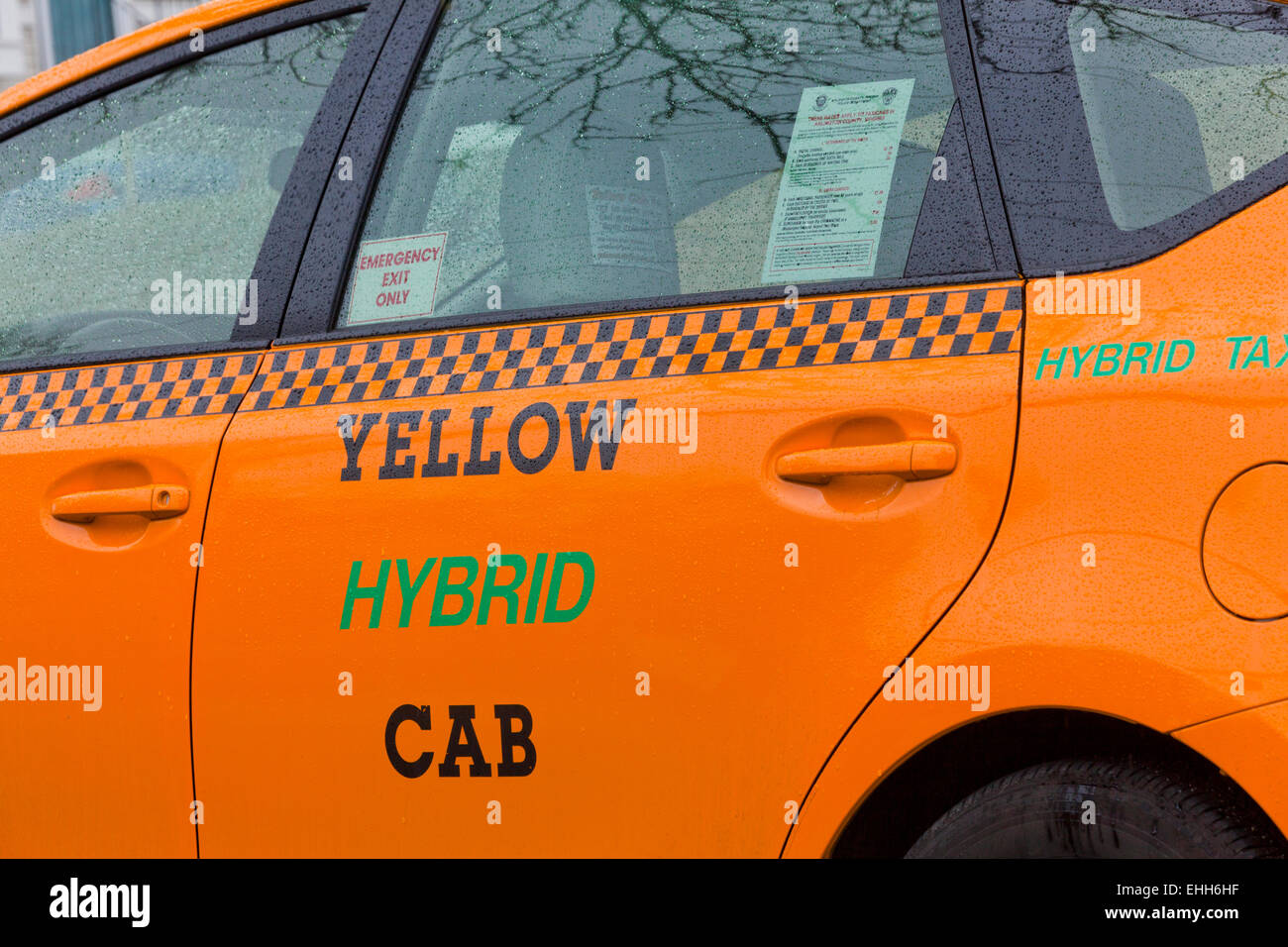Hybrid taxi cab USA Stock Photo Alamy