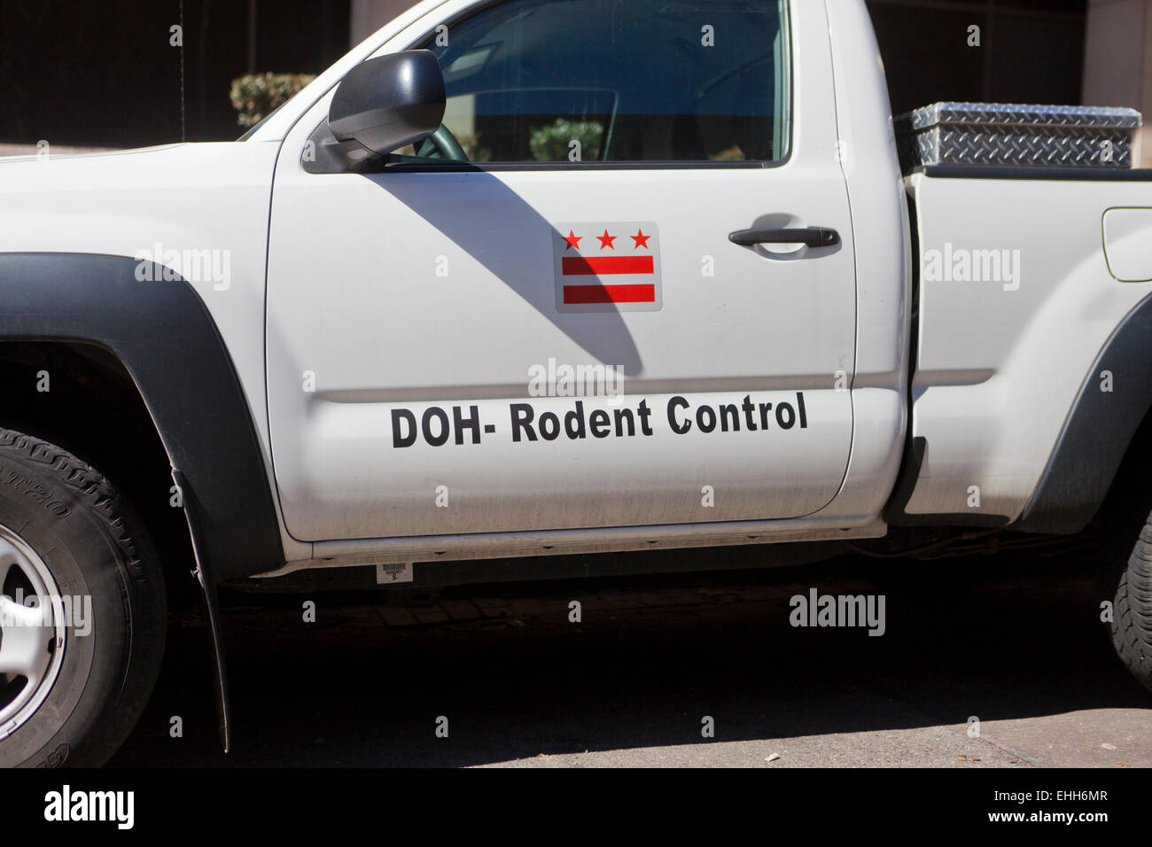 Department of Housing Rodent Control service truck - Washington, DC USA Stock Photo