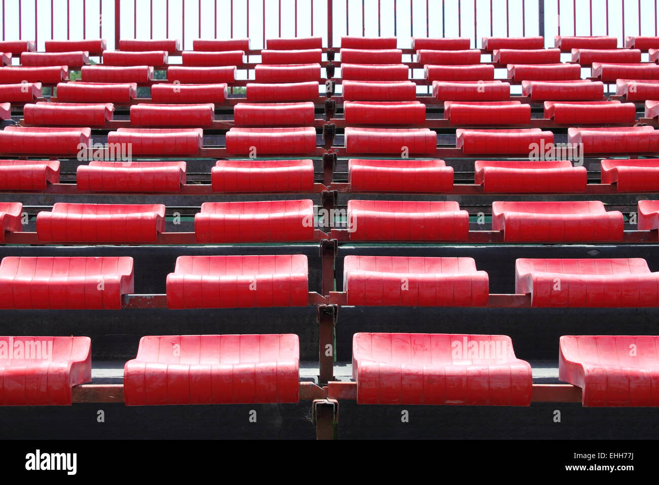 Empty seats in a stadium Stock Photo