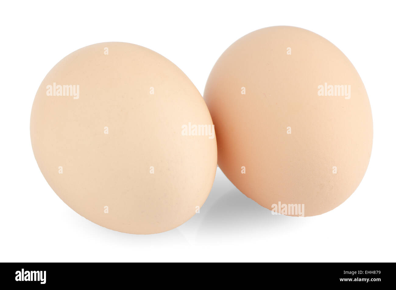 Two eggs isolated on white background Stock Photo - Alamy