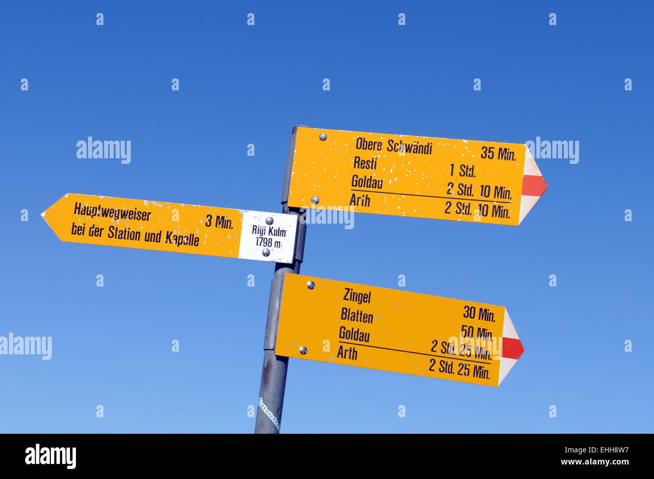 Wegweiser Signpost Stock Photo Alamy